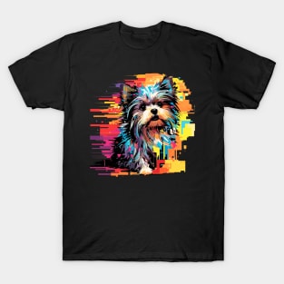 Yorkshire Terrier Dog Pet World Animal Lover Furry Friend Abstract T-Shirt